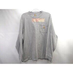 Carhartt K126 Mens Size XL Mid-weight Long Sleeve Oversized Gray Workwear